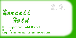 marcell hold business card